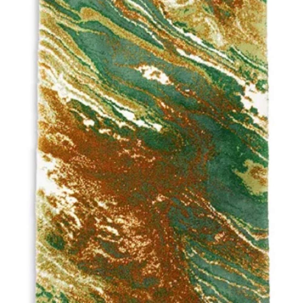 Abyss Casco Bath Rug Green/Gold 23”x39 
Made in Portugal 🇵🇹